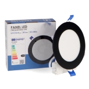 Dalle LED Ronde  Noire 6w CCT Coupe 100mm
