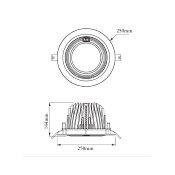 Projecteur LED Samsung 120lm/w Rond Orientable 60w Lifud