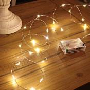 Guirlande LED Fil de Fer Dorée à Piles 5m/10m