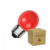 Pack 4 Ampoules LED E27 G45 3W Rouge