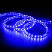 Ruban LED Dimmable 220V AC 60LED/m IP65 Bleu Sur mesure Largeur14mm  Coupe tous les 100cm