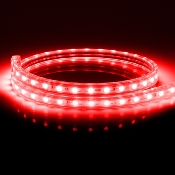 Ruban LED Dimmable 220V AC 60LED/m IP65 Rouge Sur mesure Largeur14mm  Coupe tous les 100cm