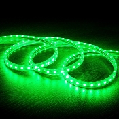 Ruban LED Dimmable 220V AC 60LED/m IP65 Vert Sur mesure Largeur14mm  Coupe tous les 100cm