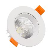 Spot LED Downlight COB Orientable Rond 15W Blanc 110mm